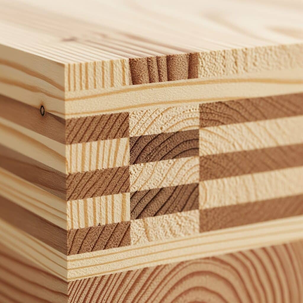 BLOQUE DE madera laminada cruzada